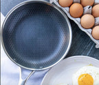 Sartén antiadherente de acero inoxidable para cocinar sin esfuerzo