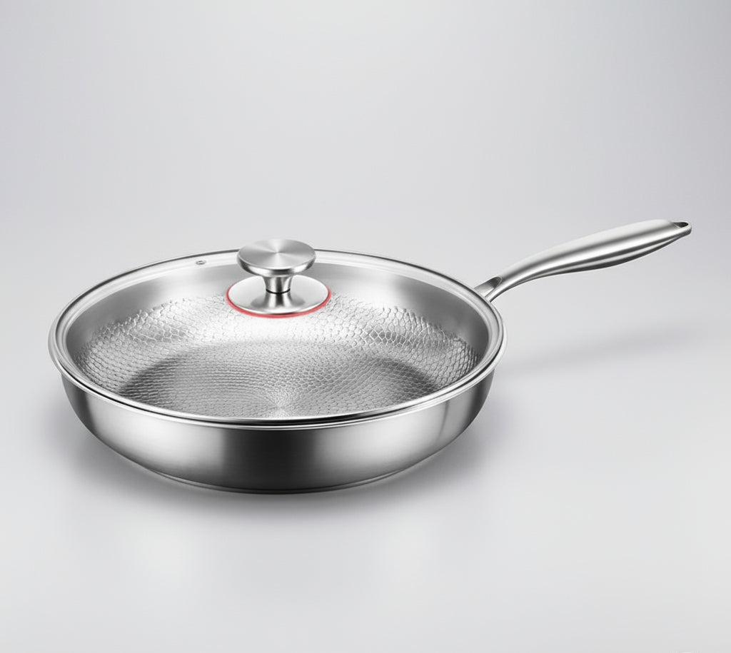 Sartén de titanio martillado antiadherente para inducción y cocina diaria