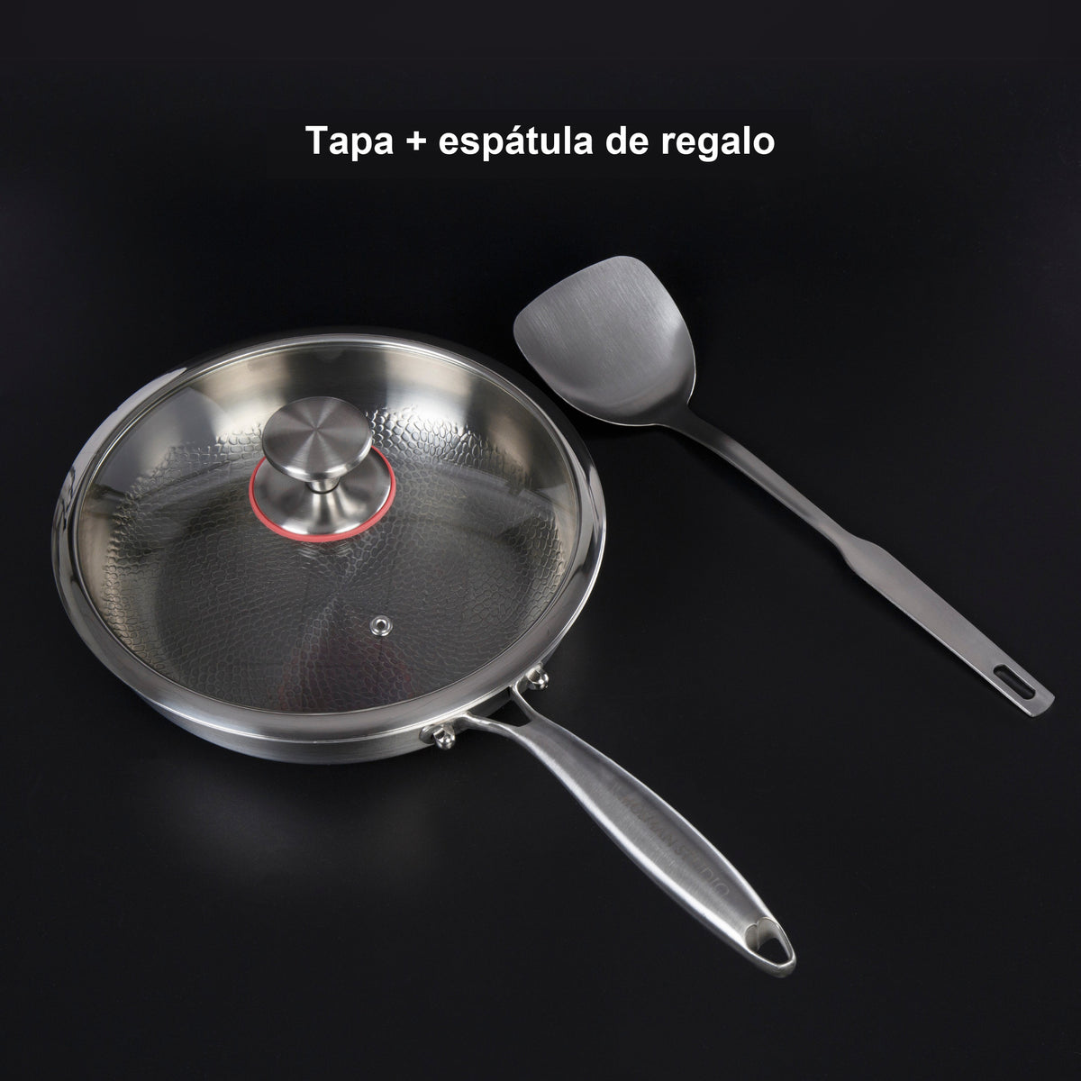 Sartén de titanio puro antiadherente natural