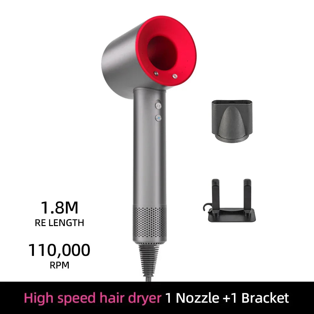 Secador de pelo iónico con 200 millones de iones negativos y control inteligente de temperatura