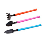 Set de 3 herramientas de jardín mini Florinita | Pala, rastrillo y transplantador | Para plantas de interior y bonsáis |