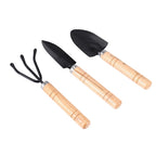 Set de 3 herramientas mini de jardín Planturio con mango de madera