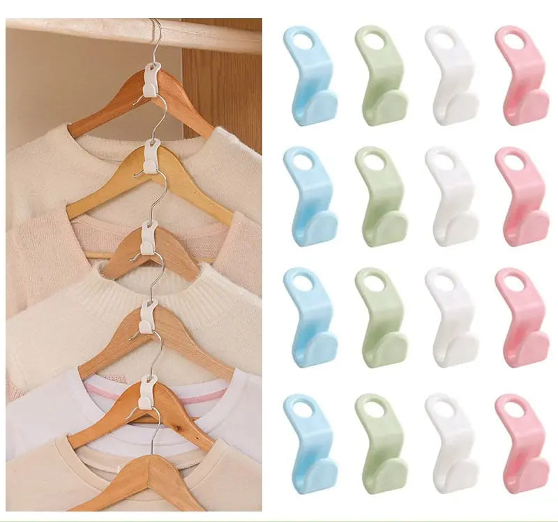Set de 30 conectores para perchas – Organiza tu armario y ahorra espacio