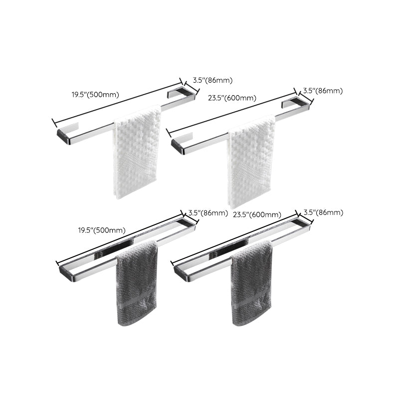 Set de accesorios de baño modernos en cromo pulido — 5 piezas o individuales