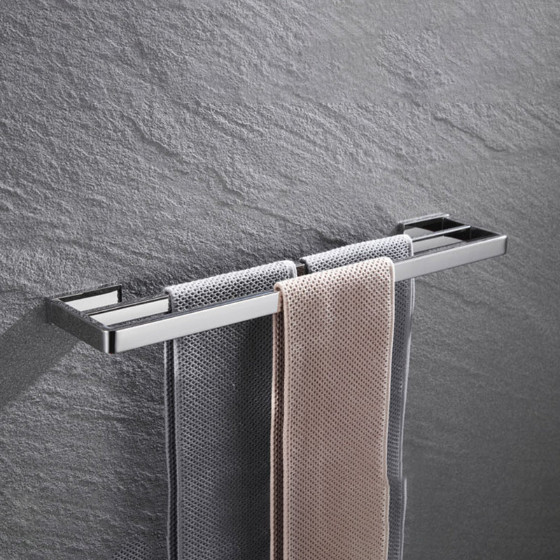 Set de accesorios de baño modernos en cromo pulido — 5 piezas o individuales