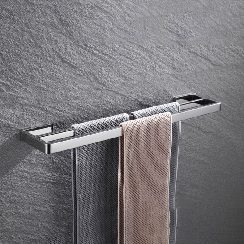 Set de accesorios de baño modernos en cromo pulido — 5 piezas o individuales
