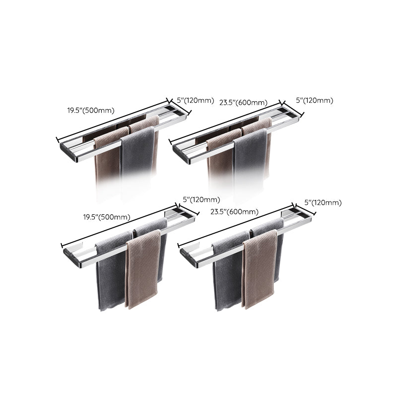 Set de accesorios de baño modernos en cromo pulido — 5 piezas o individuales