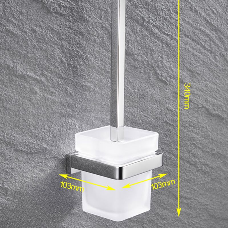 Set de accesorios de baño modernos en cromo pulido — 5 piezas o individuales