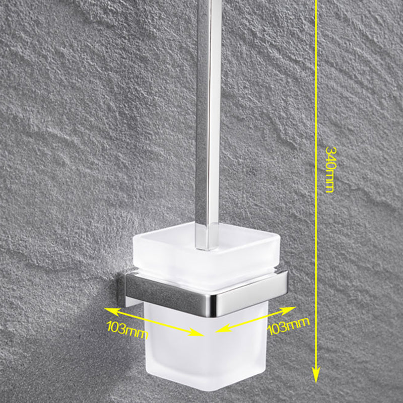 Set de accesorios de baño modernos en cromo pulido — 5 piezas o individuales