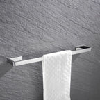 Set de accesorios de baño modernos en cromo pulido — 5 piezas o individuales