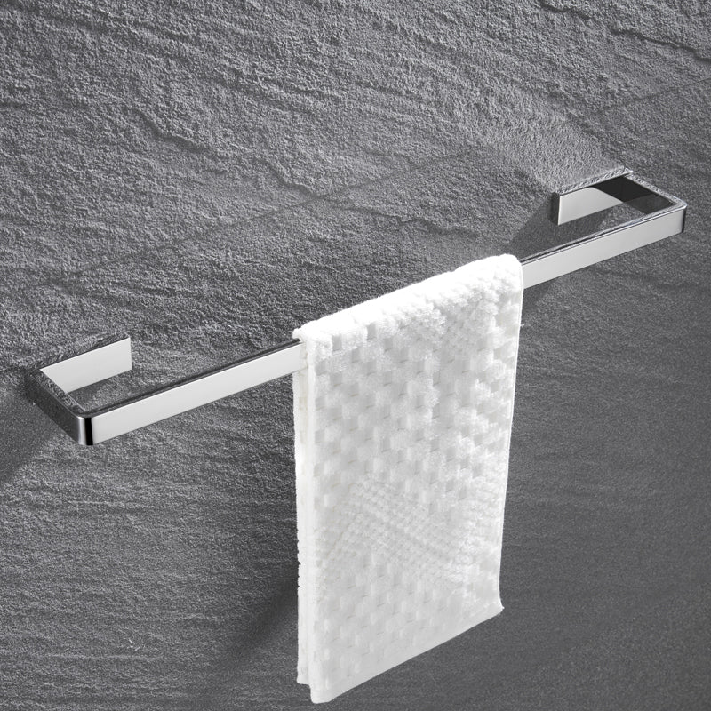 Set de accesorios de baño modernos en cromo pulido — 5 piezas o individuales