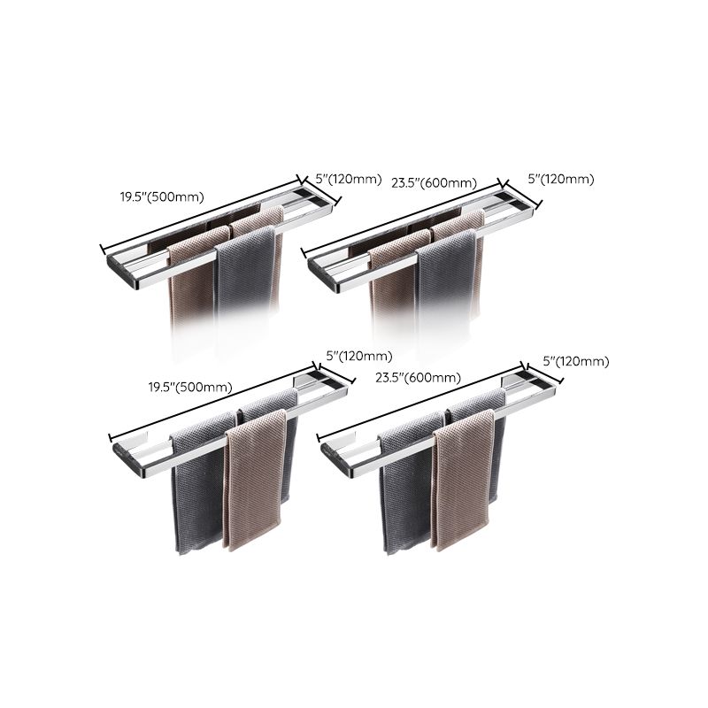 Set de accesorios de baño modernos en cromo pulido — 5 piezas o individuales