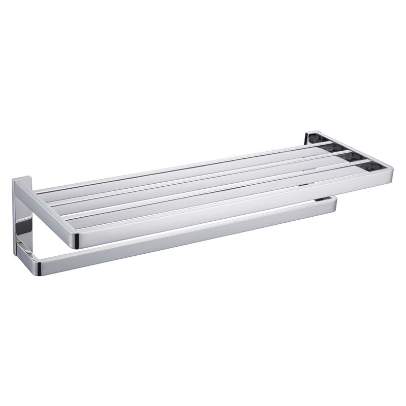 Set de accesorios de baño modernos en cromo pulido — 5 piezas o individuales