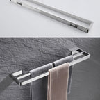 Set de accesorios de baño modernos en cromo pulido — 5 piezas o individuales
