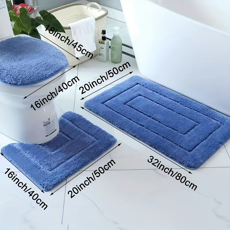 Set de alfombrillas de baño SoftStep Luxe – Antideslizantes, de secado rápido y lavables