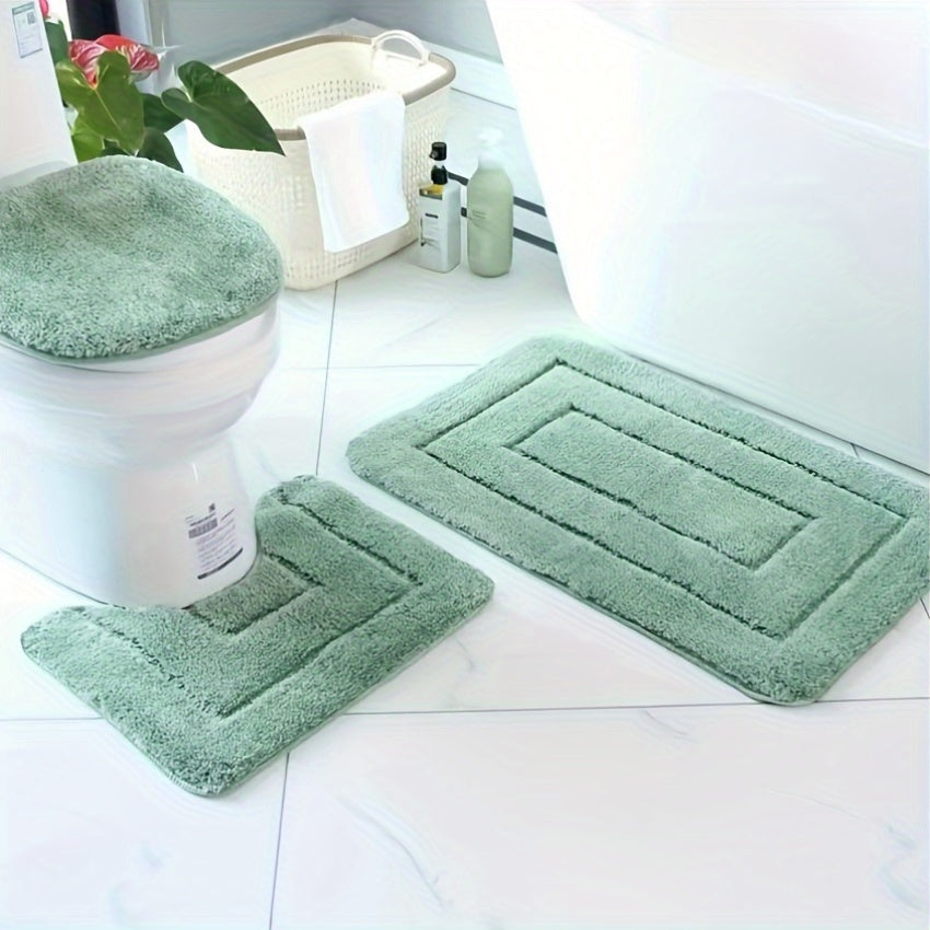 Set de alfombrillas de baño SoftStep Luxe – Antideslizantes, de secado rápido y lavables