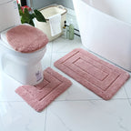 Set de alfombrillas de baño SoftStep Luxe – Antideslizantes, de secado rápido y lavables