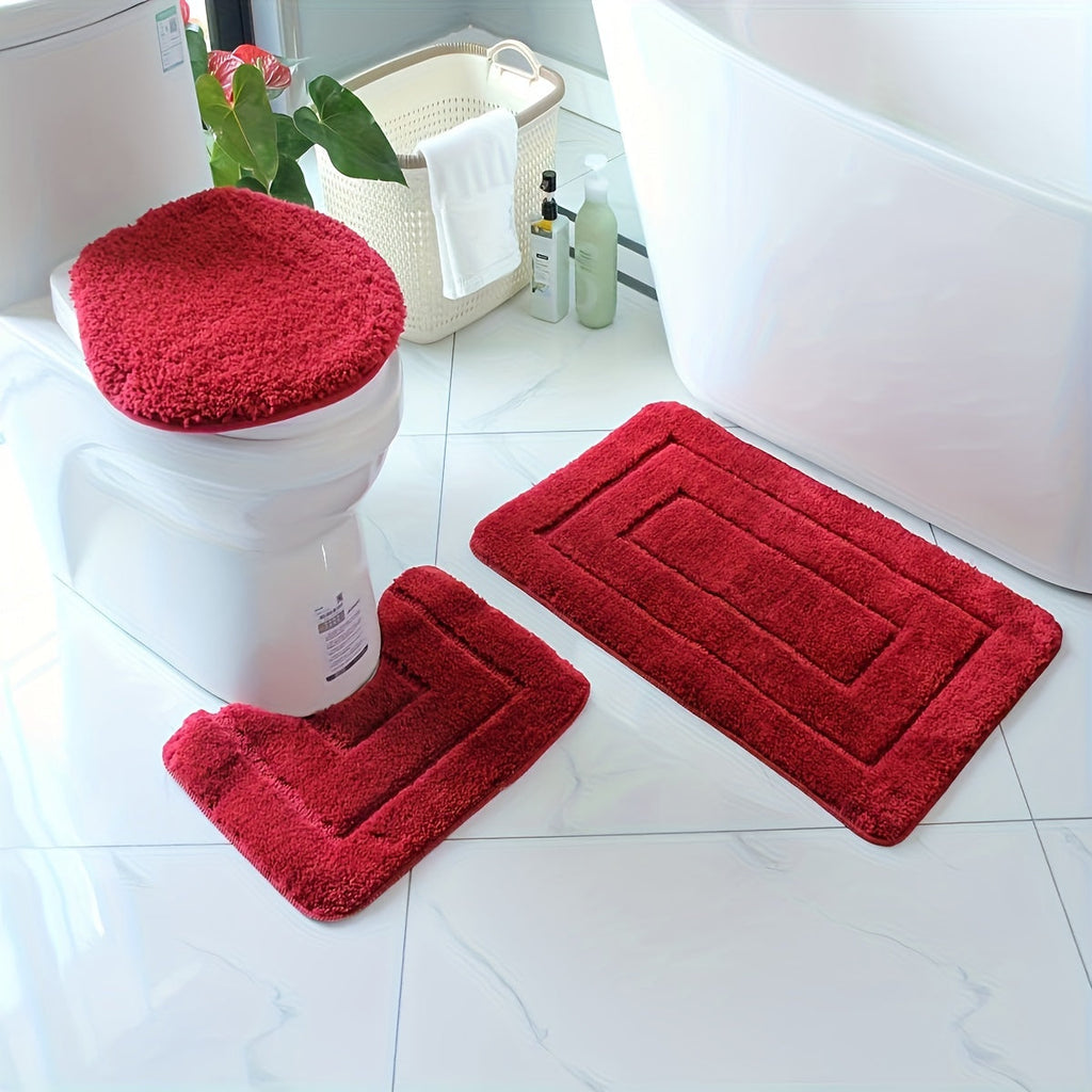 Set de alfombrillas de baño SoftStep Luxe – Antideslizantes, de secado rápido y lavables