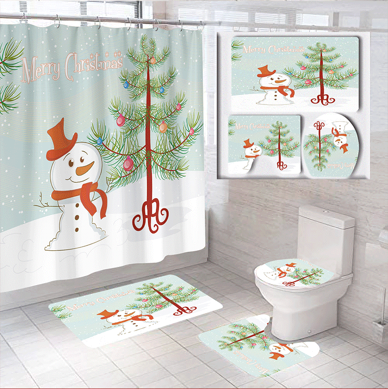 Set de baño temático navideño
