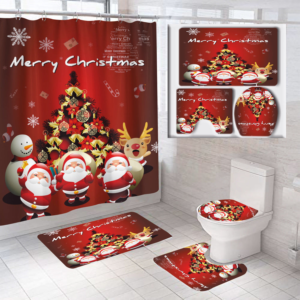 Set de baño temático navideño