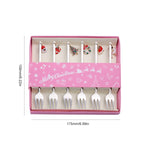 Set de cucharas y tenedores navideños de acero inoxidable