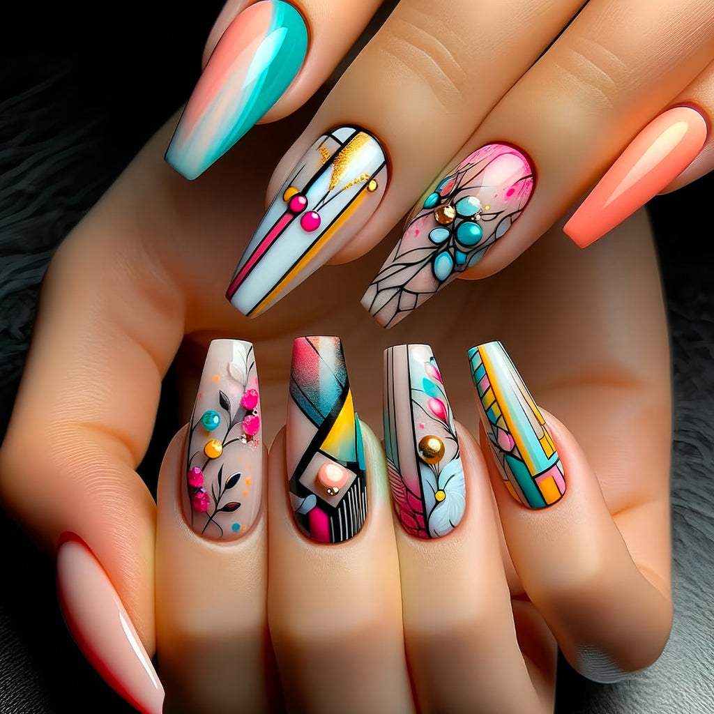Set de decoración de uñas con gel artístico