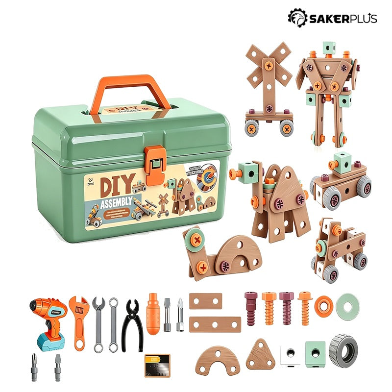Set de herramientas STEM para niños con taladro