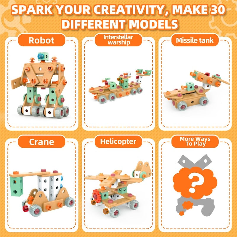 Set de herramientas STEM para niños con taladro
