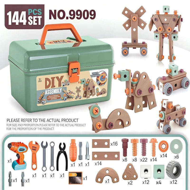 Set de herramientas STEM para niños con taladro