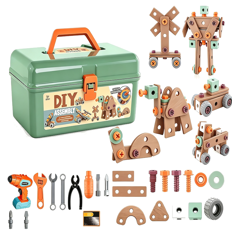 Set de herramientas STEM para niños con taladro