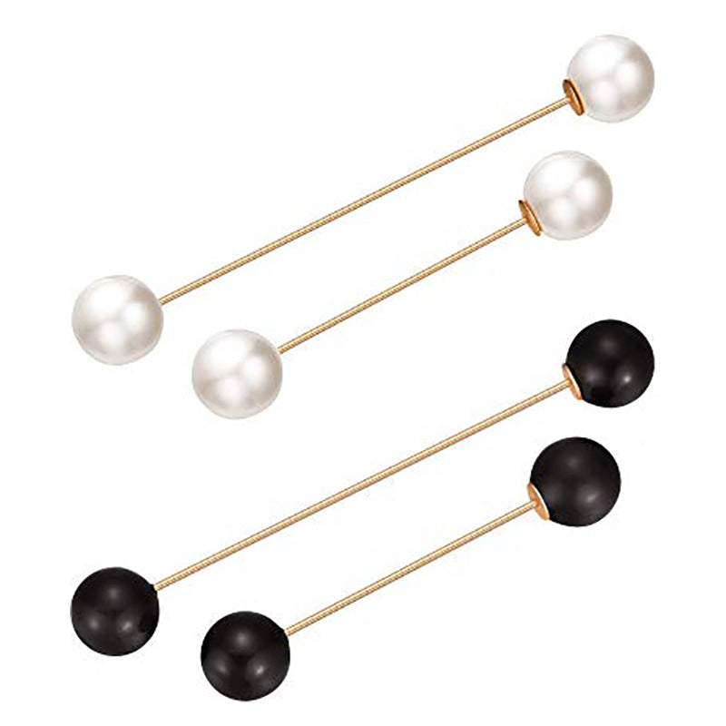 Set de imperdibles decorativos con perlas y estrás