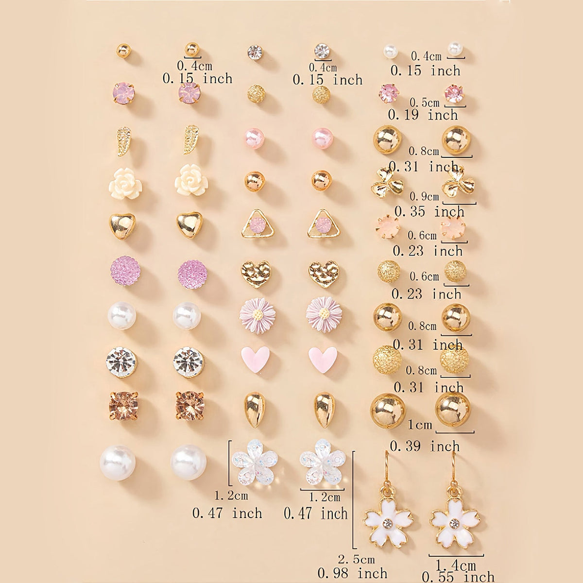 Set de pendientes variados