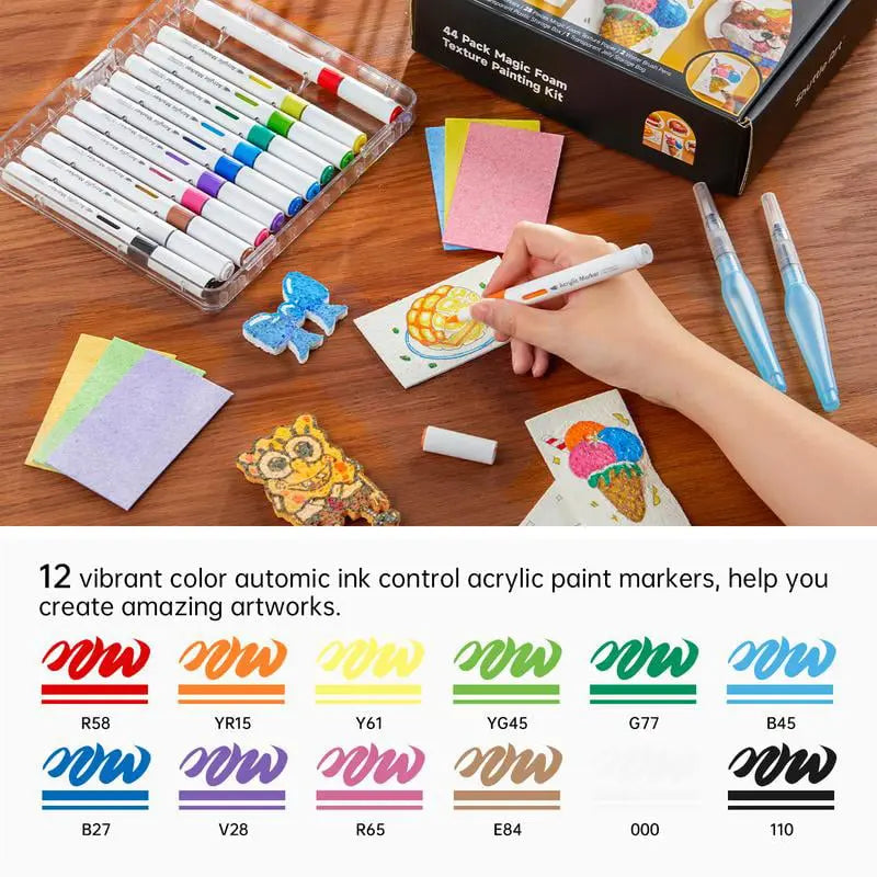 Set de pintura 3D con textura de espuma para obras vibrantes