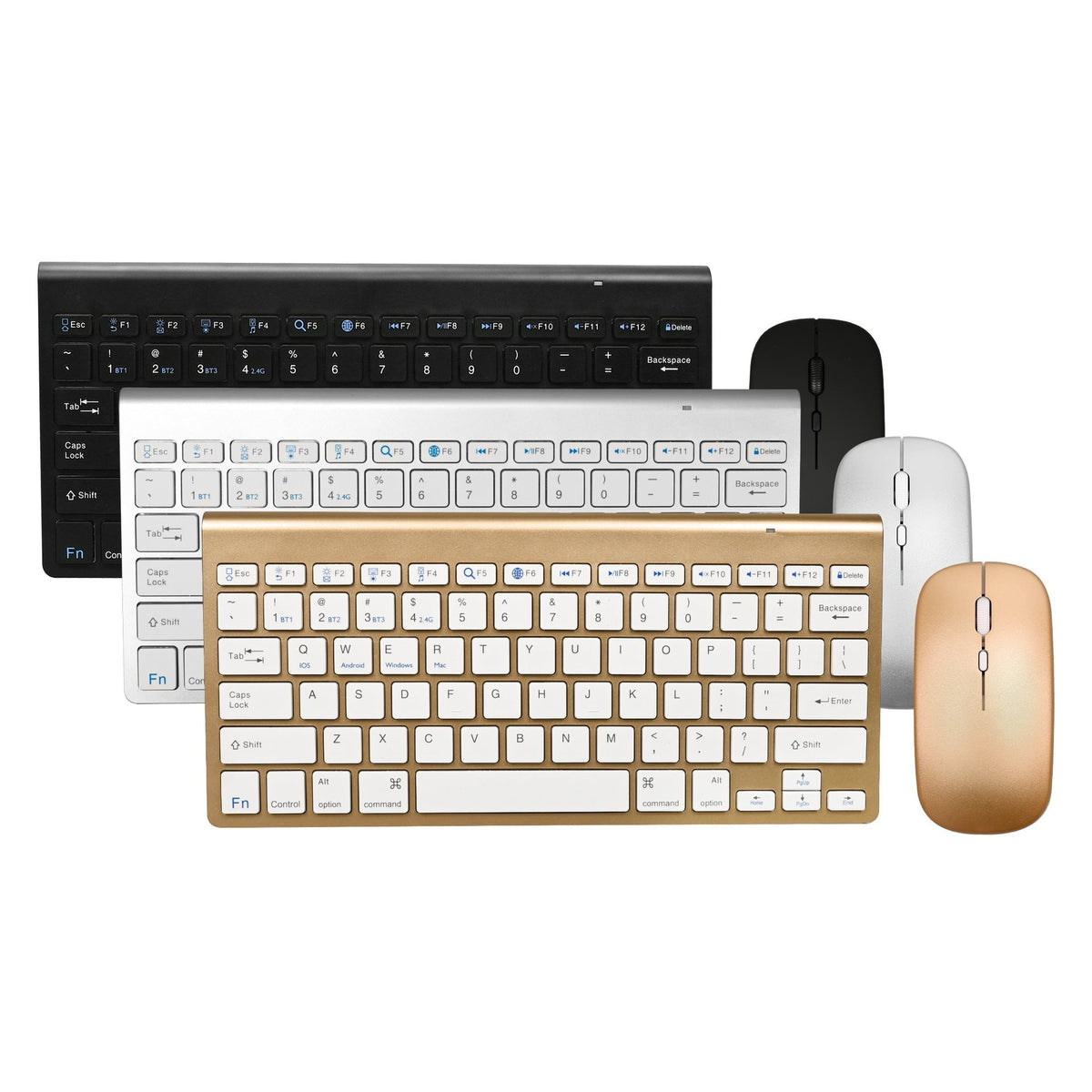 Set de teclado y ratón compacto inalámbrico