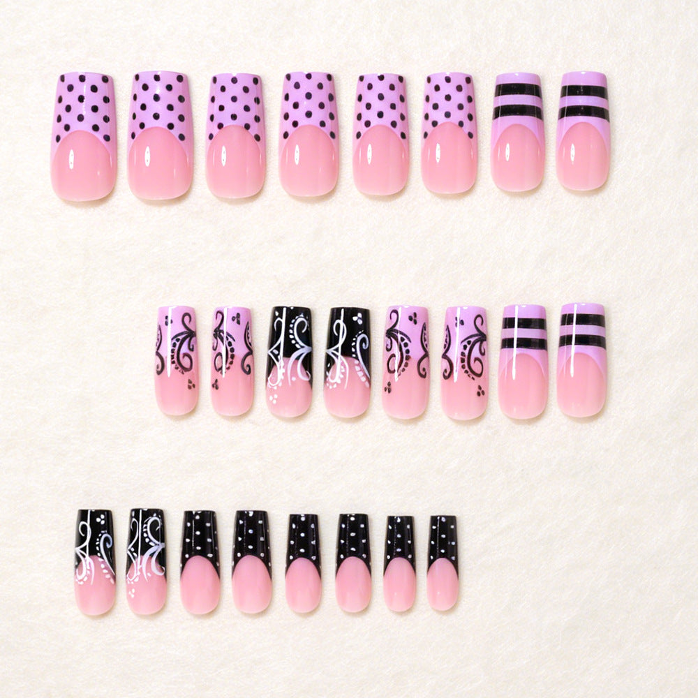 Set de uñas cuadradas artísticas