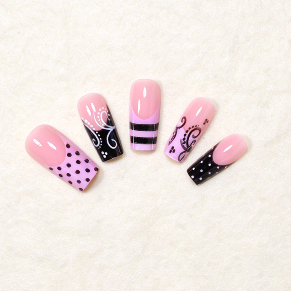 Set de uñas cuadradas artísticas