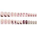 Set de uñas decoradas navideñas