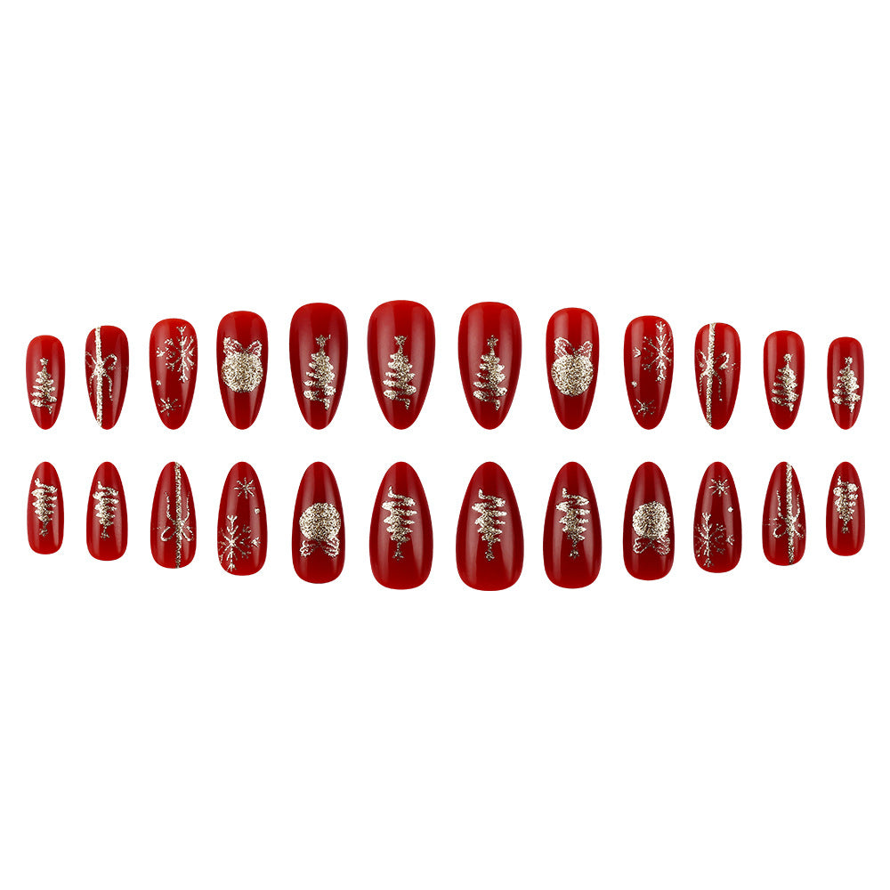 Set de uñas decorativas temática festiva