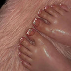 Set de uñas postizas con diseño holográfico brillante