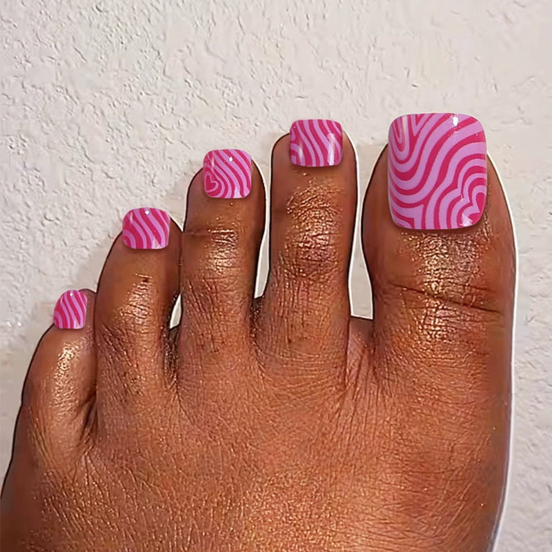 Set de uñas postizas con diseño holográfico brillante