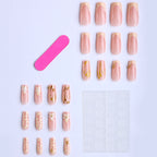 Set de uñas postizas de gel artísticas premium
