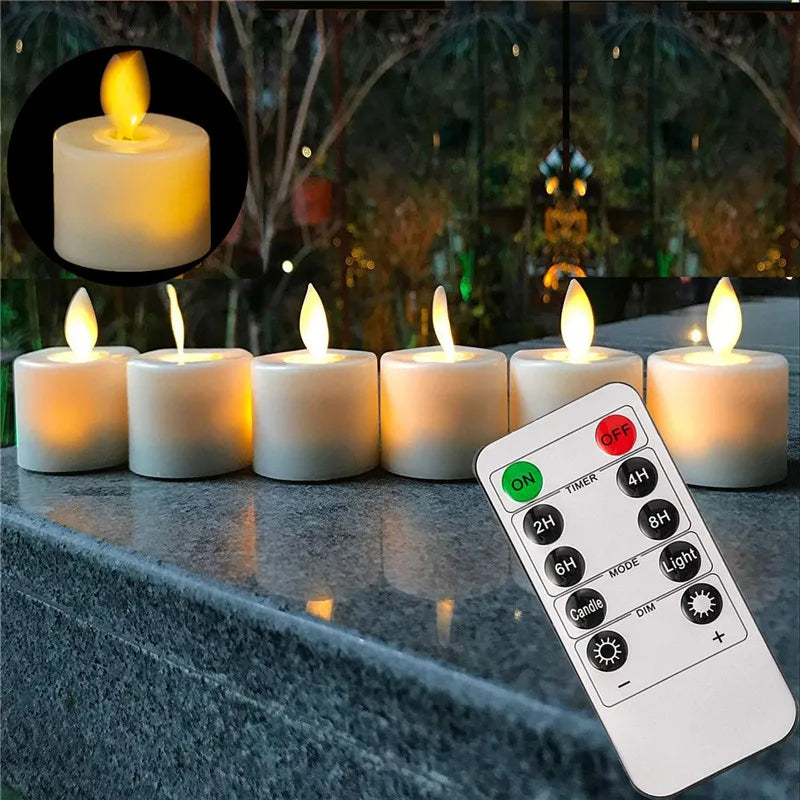 Set de velas LED Aurora con mecha móvil