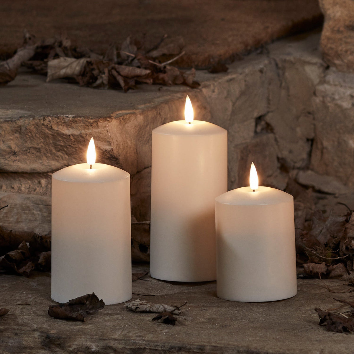 Set de velas LED impermeables para exterior