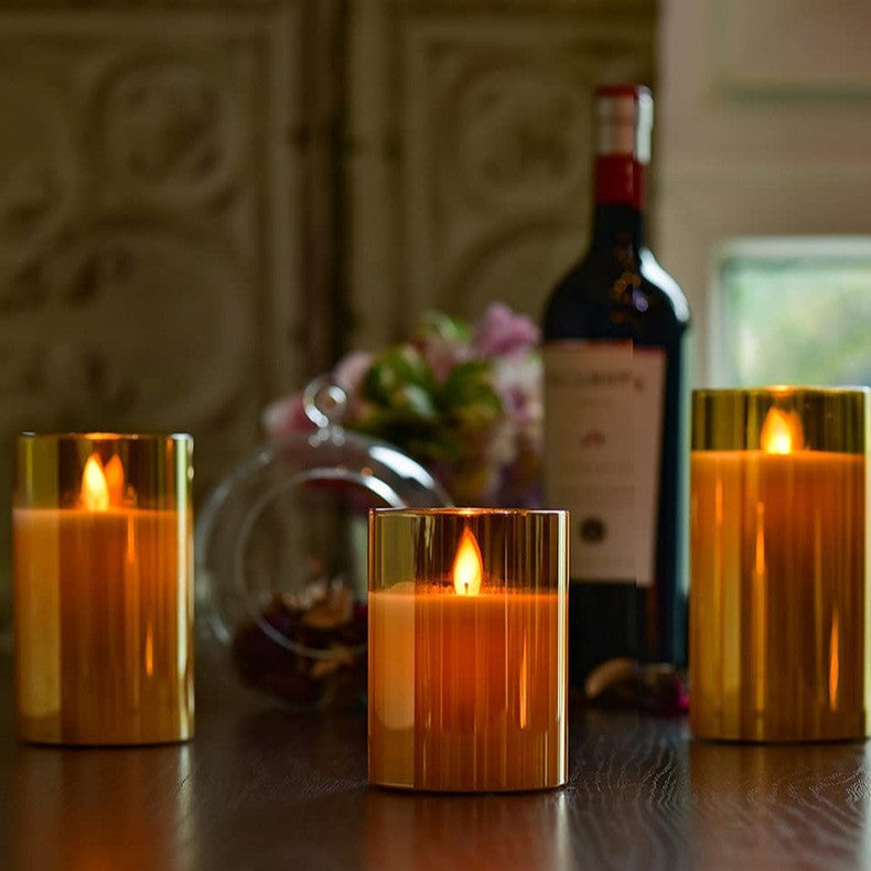 Set de velas LED LuxeLumen con mando a distancia