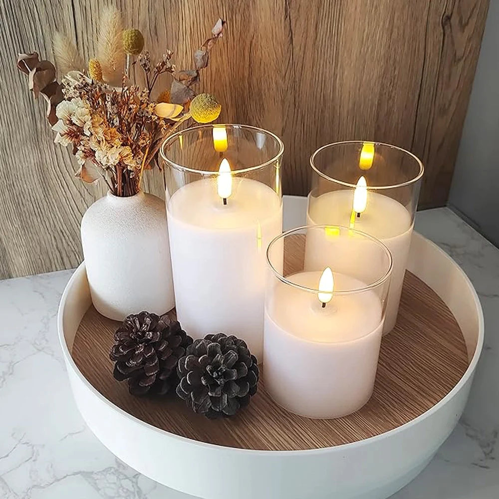 Set de velas LED LuxeLumen con mando a distancia