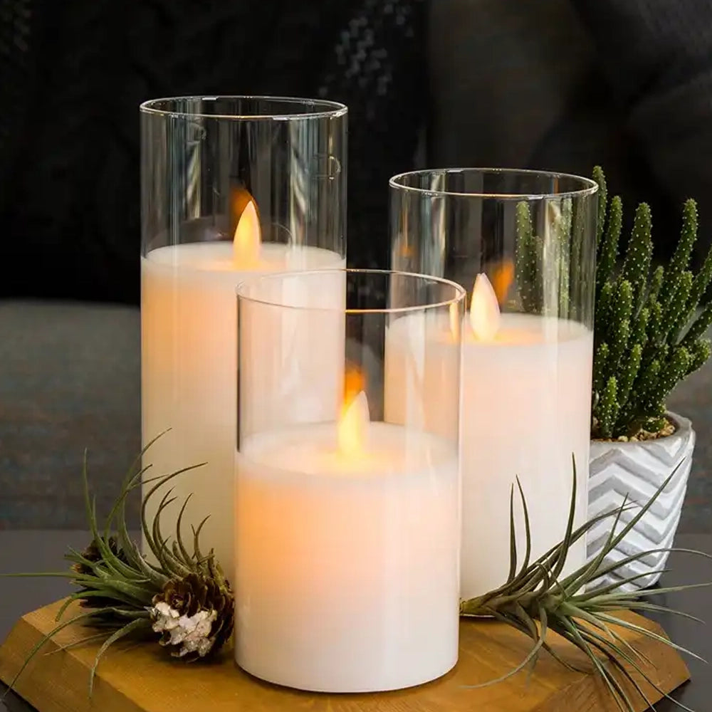 Set de velas LED LuxeLumen con mando a distancia