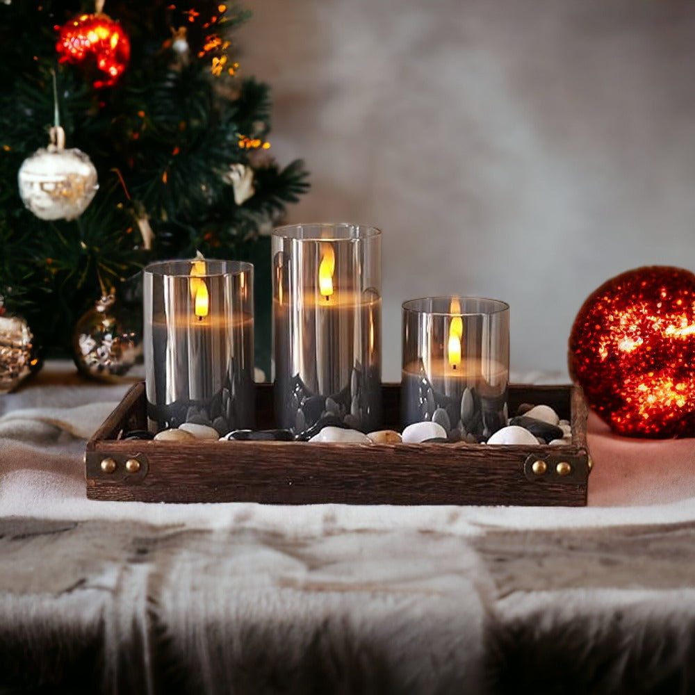 Set de velas LED LuxeLumen con mando a distancia