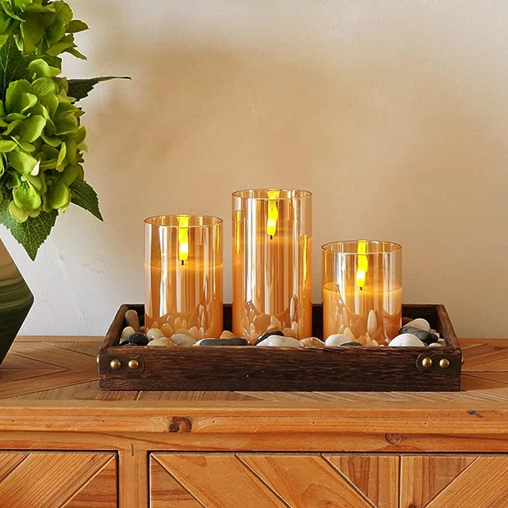 Set de velas LED LuxeLumen con mando a distancia