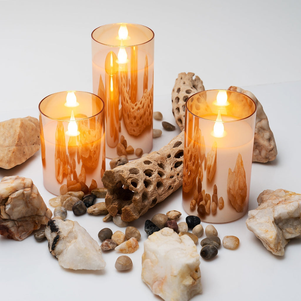 Set de velas LED LuxeLumen con mando a distancia