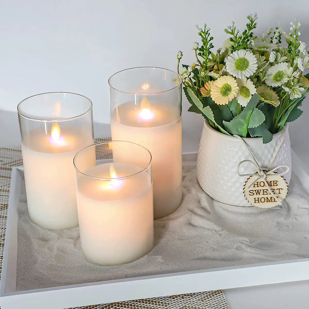 Set de velas LED LuxeLumen con mando a distancia
